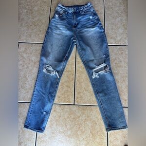 American Eagle Outfitters Blue Skinny Jeans Distressed  Size 00